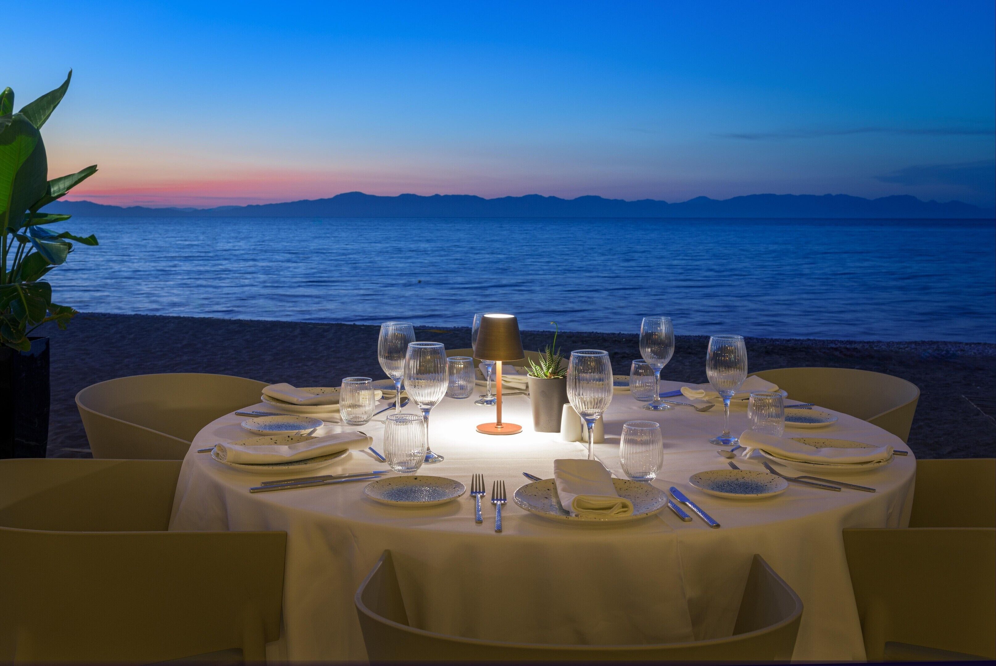 Outdoor banquet area