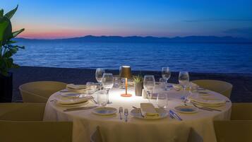 Outdoor banquet area