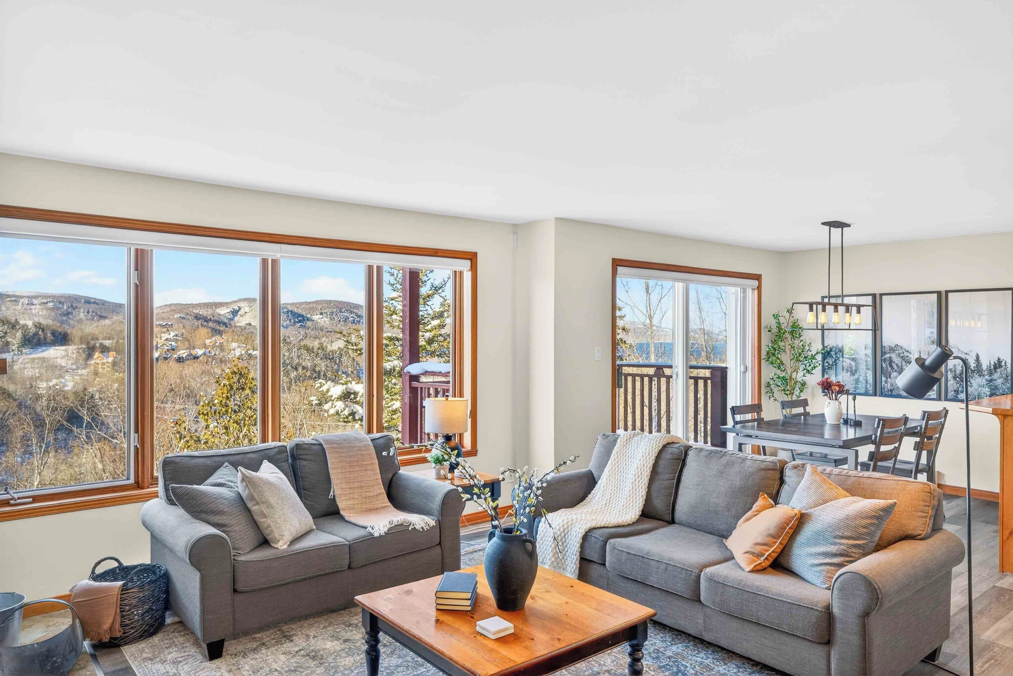 Haut Bois 193-3 , Condo | Living area | Flat-screen TV, fireplace, DVD player