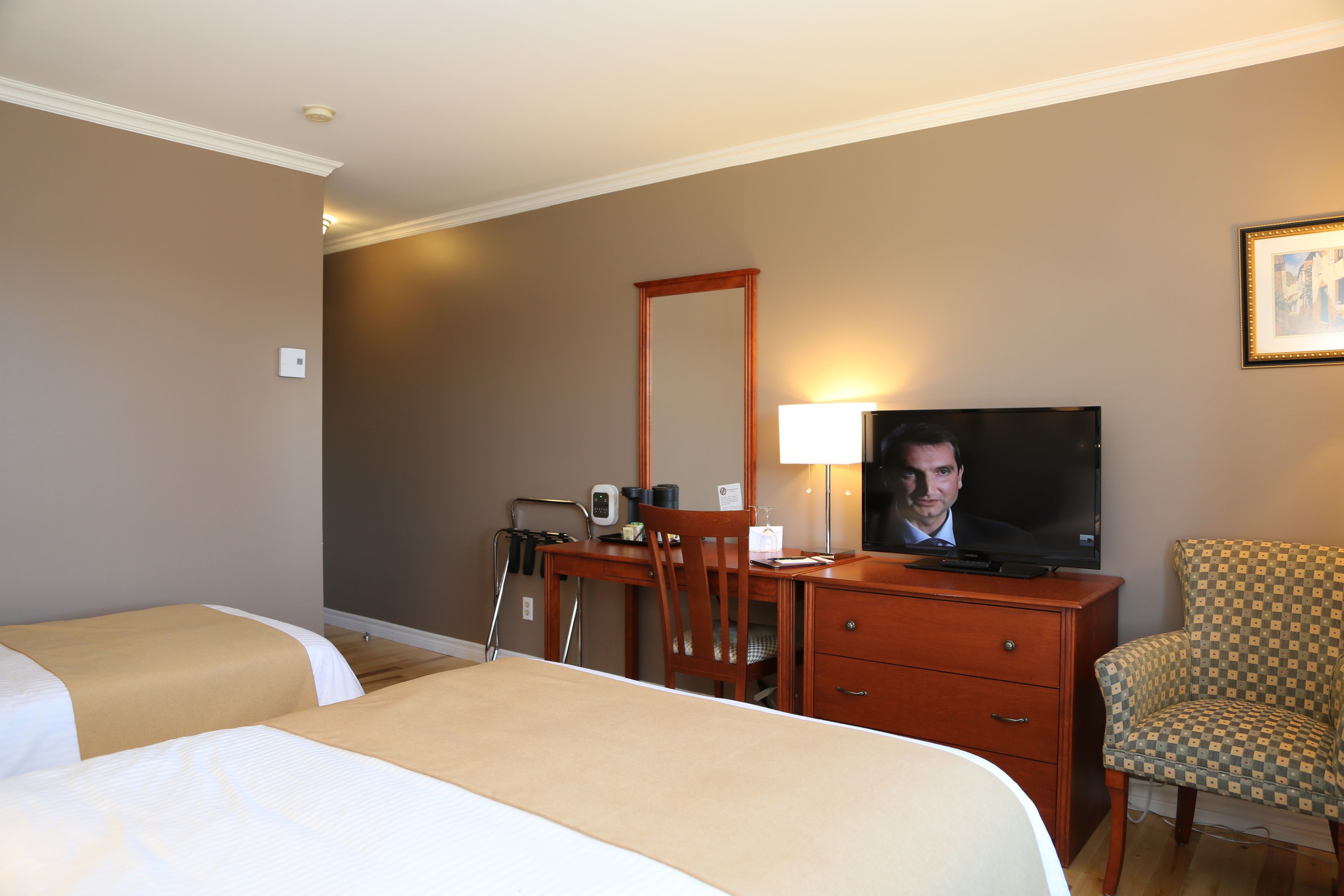 standard room, 1 double and 1 single bed, river view | 1 bedroom, desk, blackout curtains, iron/ironing board