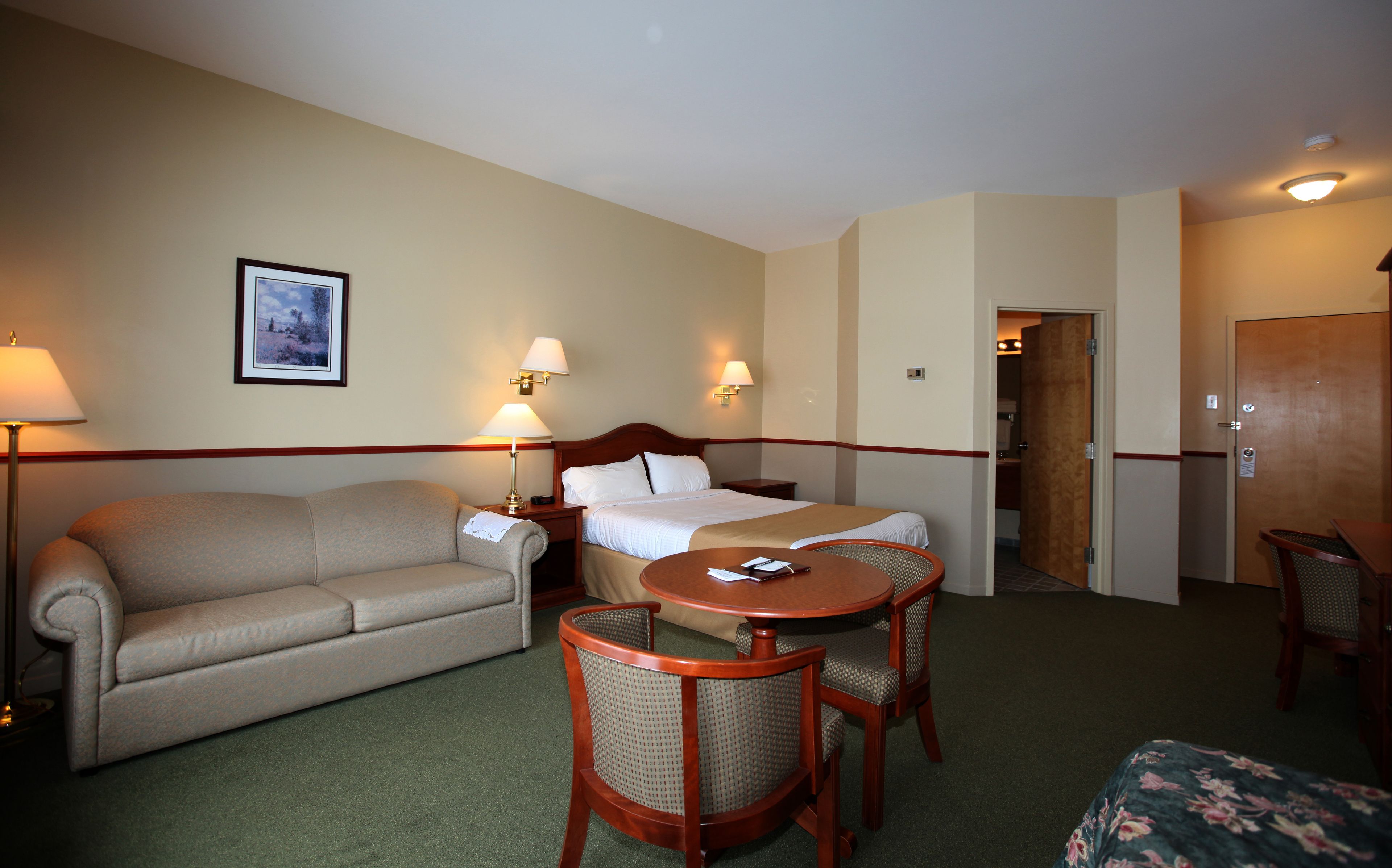 deluxe room, 1 queen bed with sofa bed, bay view | 1 bedroom, desk, blackout curtains, iron/ironing board