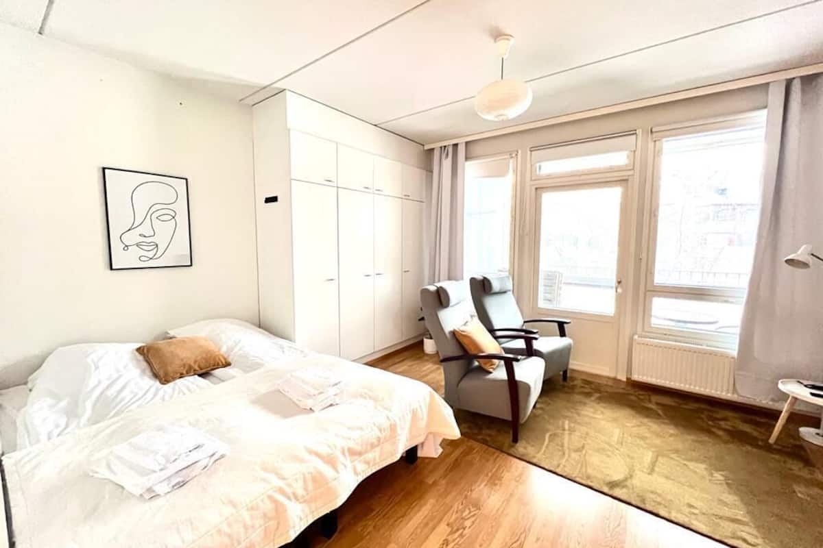 Monolocale, sauna (double bed 120cm) | Con arredamento individuale, ferro/asse da stiro, Wi-Fi gratuito