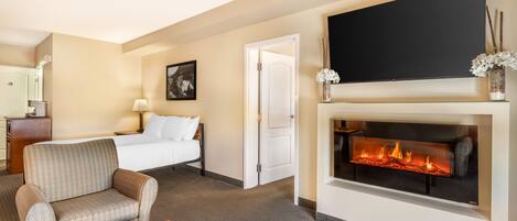 42-inch LCD TV with cable channels, TV, pay films