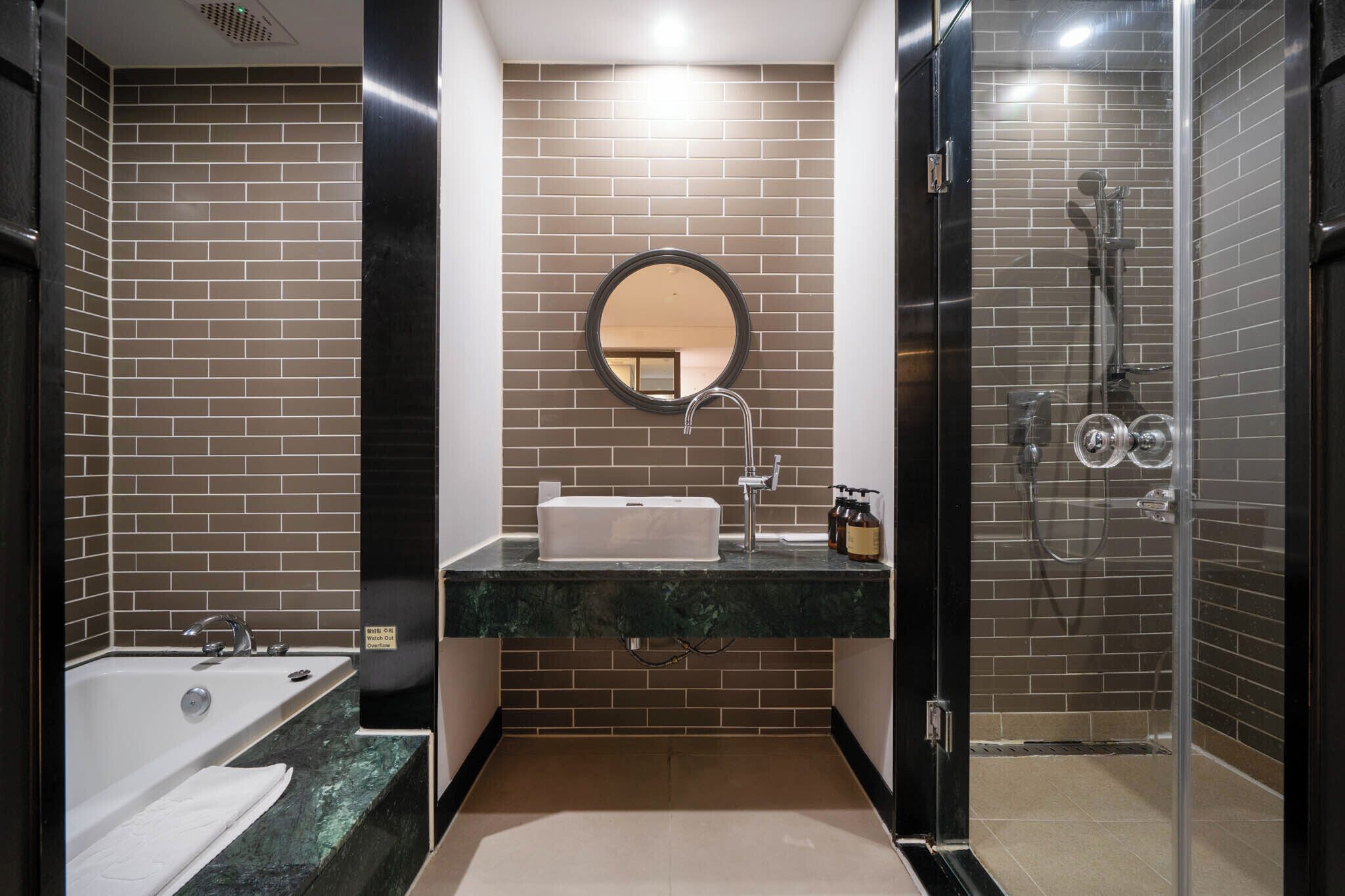 deluxe double (5 free otts available) | bathroom | separate bathtub and shower, deep-soaking bathtub, hair dryer, bathrobes