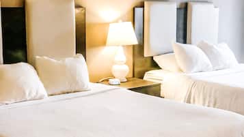 Deluxe Room, 2 Queen Beds | Premium bedding, desk, iron/ironing board, free cribs/infant beds