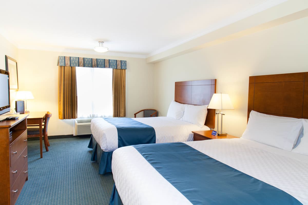 Standard Room, 2 Queen Beds, Non Smoking | Iron/ironing board, free WiFi, bed sheets, wheelchair access