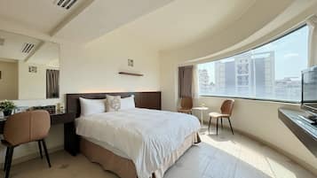 Executive Double Room | Desk, laptop workspace, blackout drapes, free WiFi