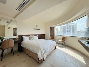 Executive Double Room | Desk, laptop workspace, blackout drapes, free WiFi