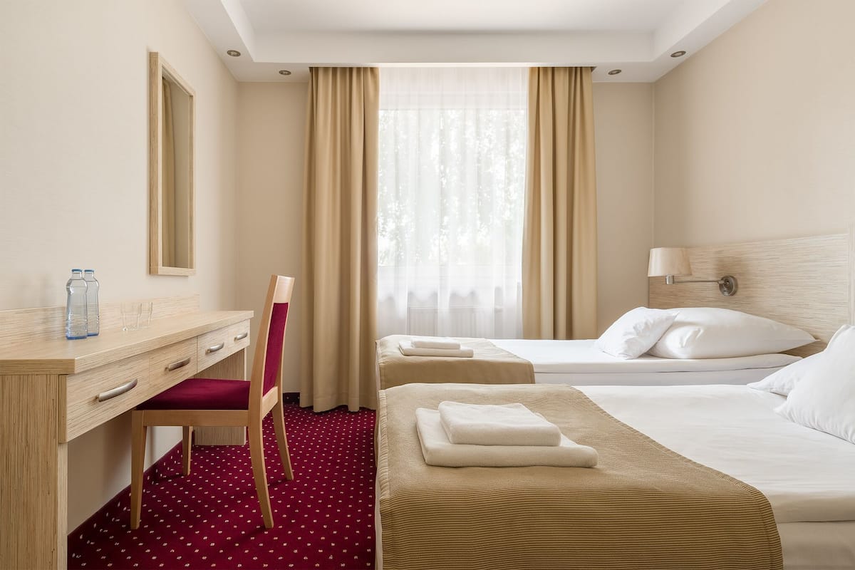 blackout curtains, iron/ironing board, travel cot, free wifi