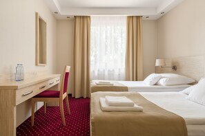 Blackout curtains, iron/ironing board, travel cot, free WiFi