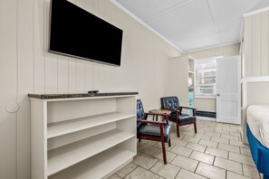 Standard Room, 2 Double Beds, Courtyard View | Free WiFi, bed sheets - Dolphin Oceanfront Motel (Nags Head)