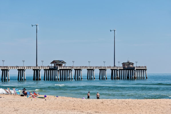 On the beach, surfing, fishing