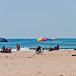 On the beach, surfing, fishing