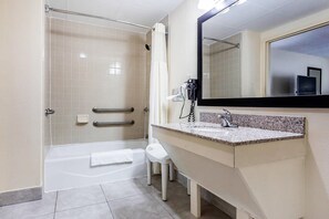 Room, 1 King Bed, Accessible, Non Smoking | Premium bedding, down comforters, pillowtop beds, desk - Quality Inn Pinehurst Area (Aberdeen)