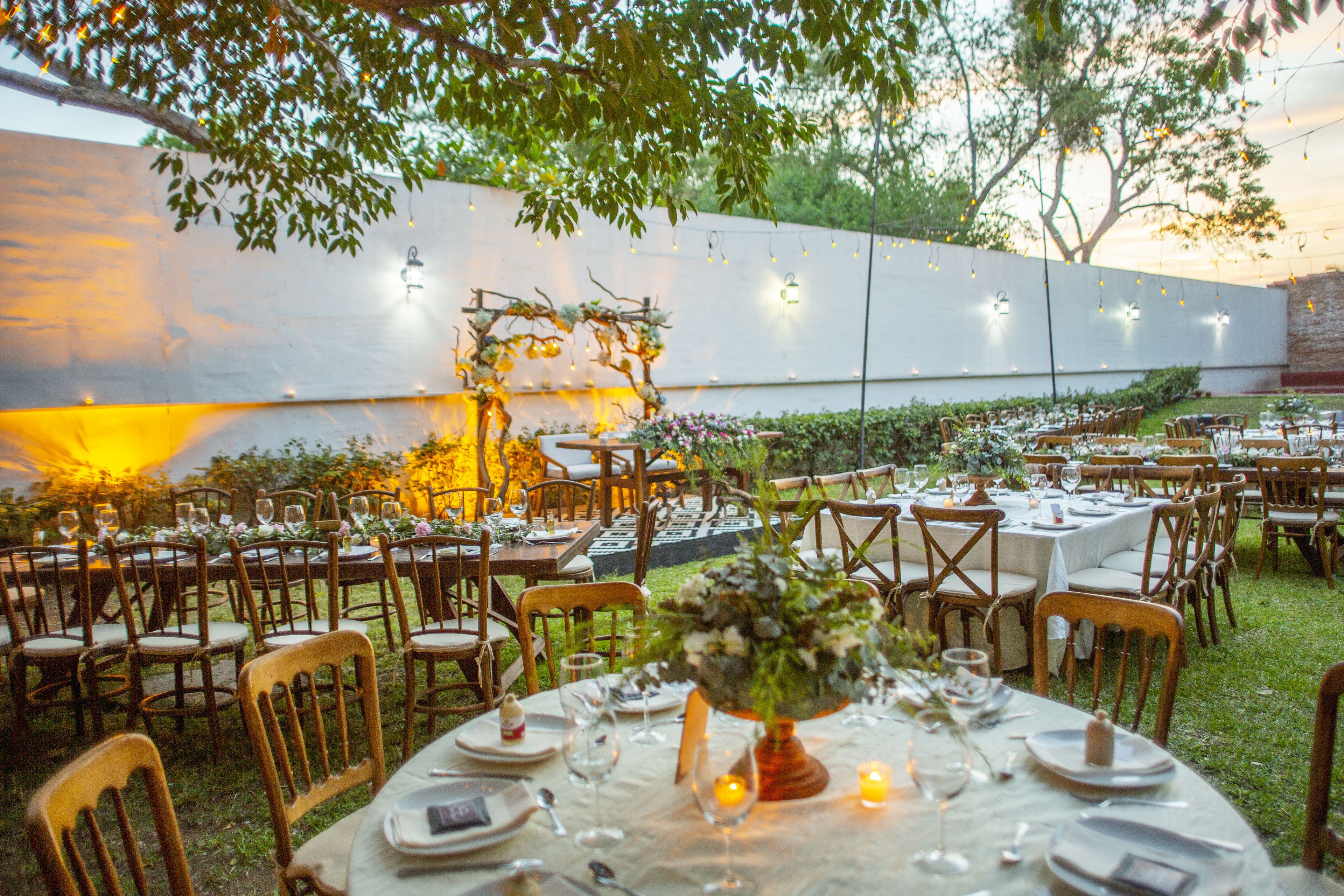 outdoor wedding area