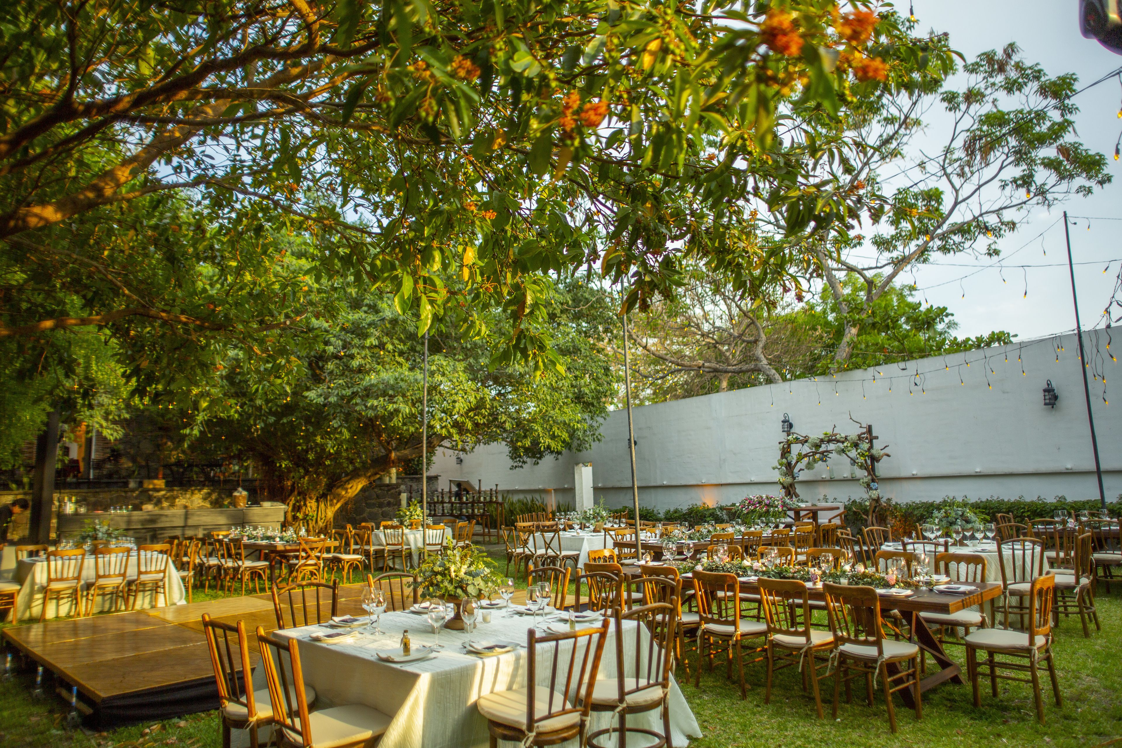 outdoor wedding area