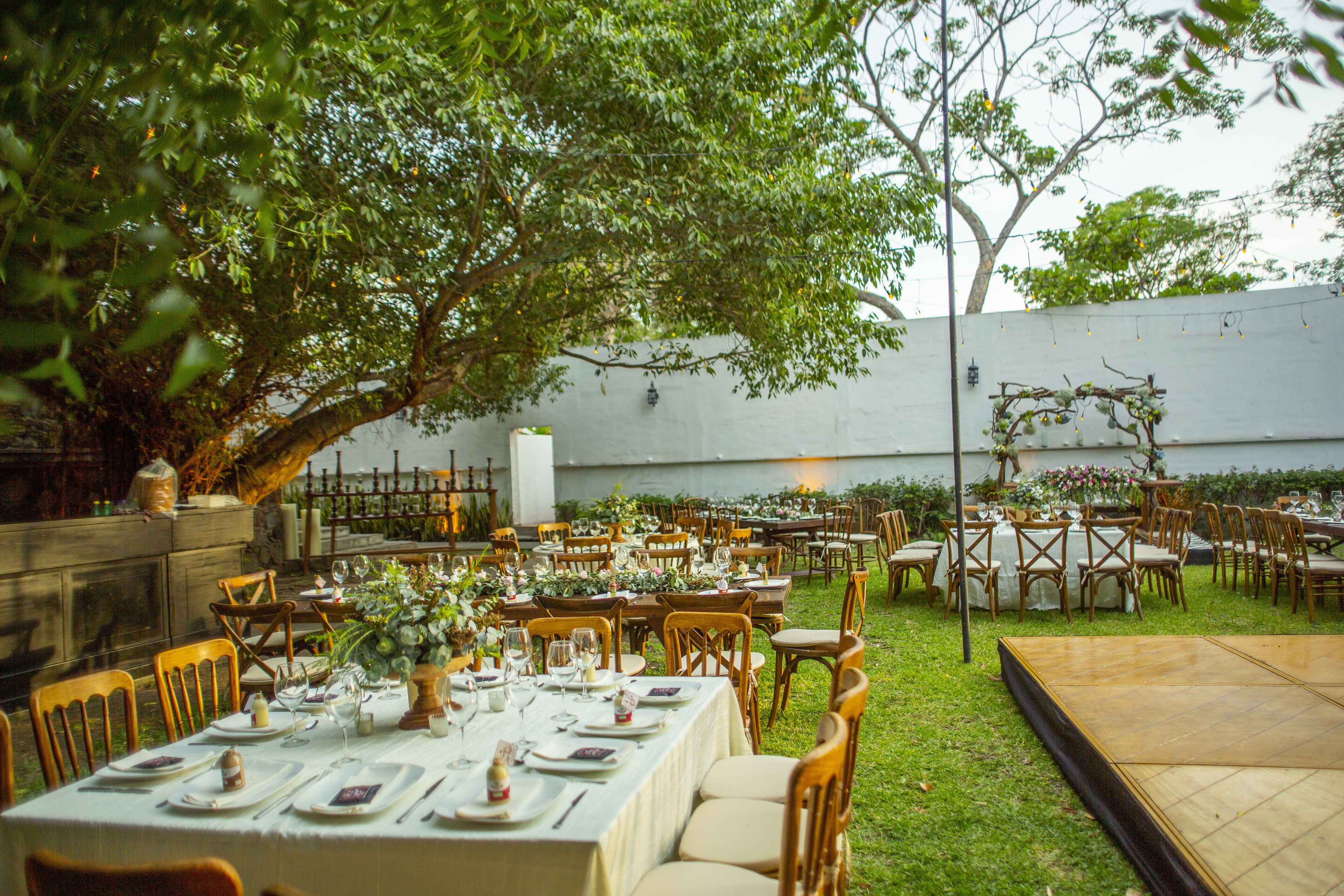 outdoor wedding area