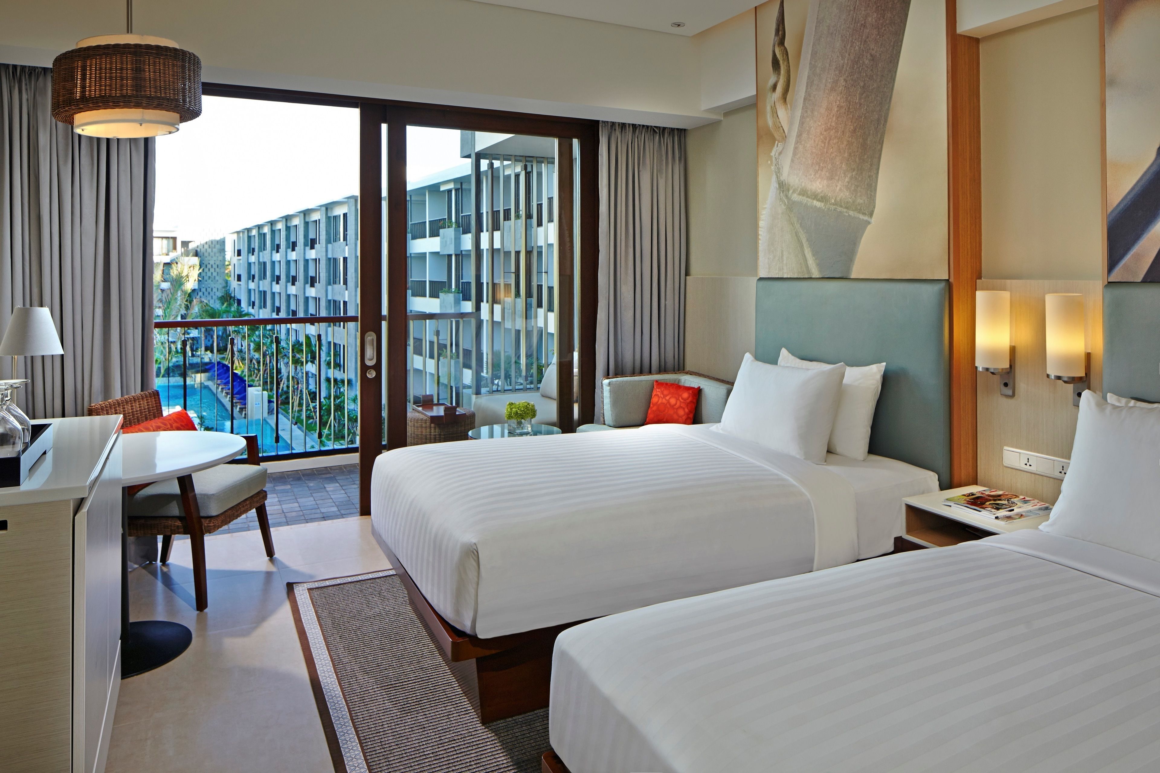 room, 2 single beds, non smoking, pool view (balcony) | pillow-top beds, in-room safe, desk, blackout curtains