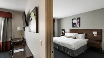 Suite, 1 habitación, cocina | Ropa de cama de alta calidad, edredón y escritorio