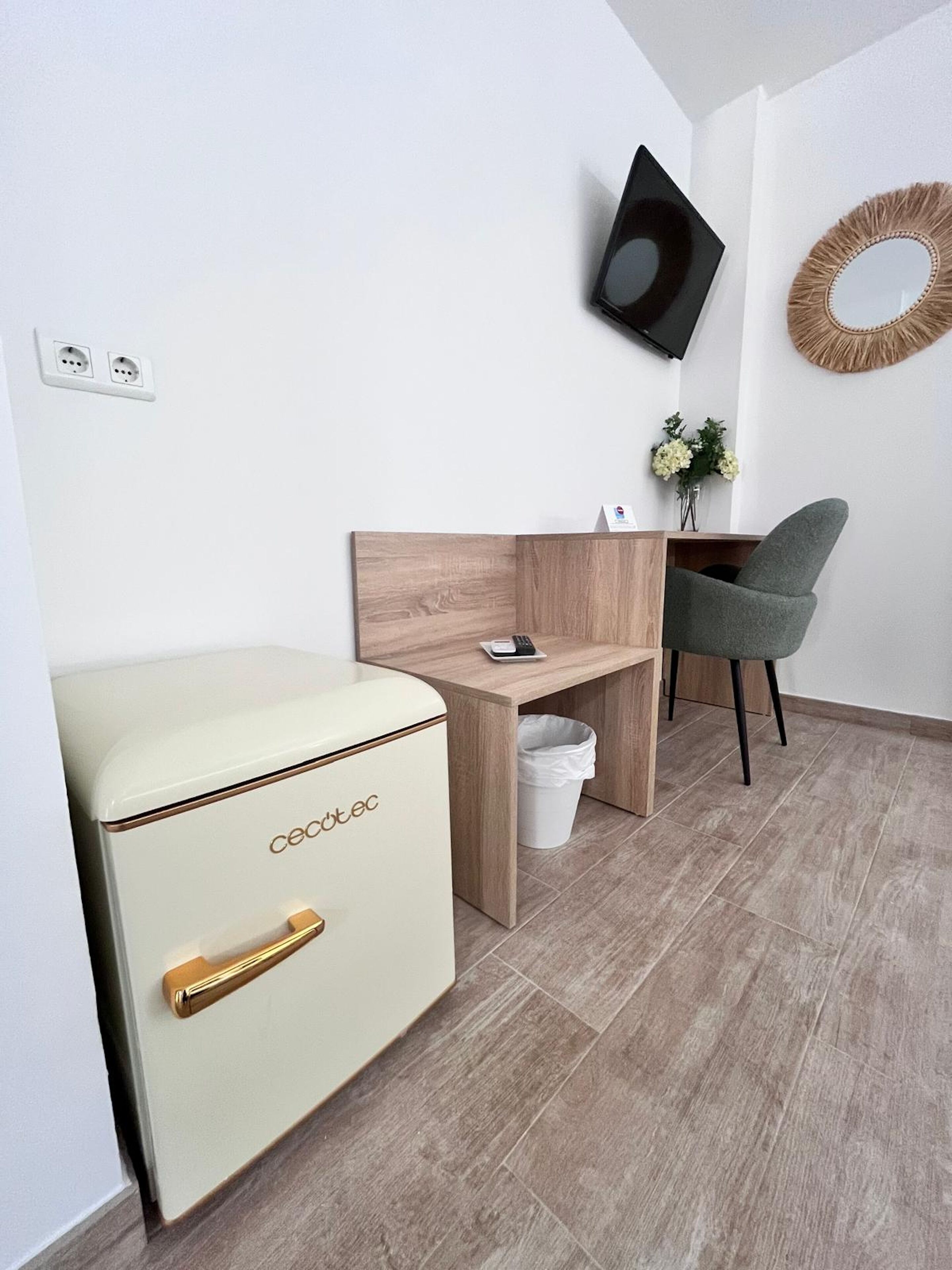 accessible twin room for guests with disabilities | in-room safe, desk, laptop workspace, free wifi