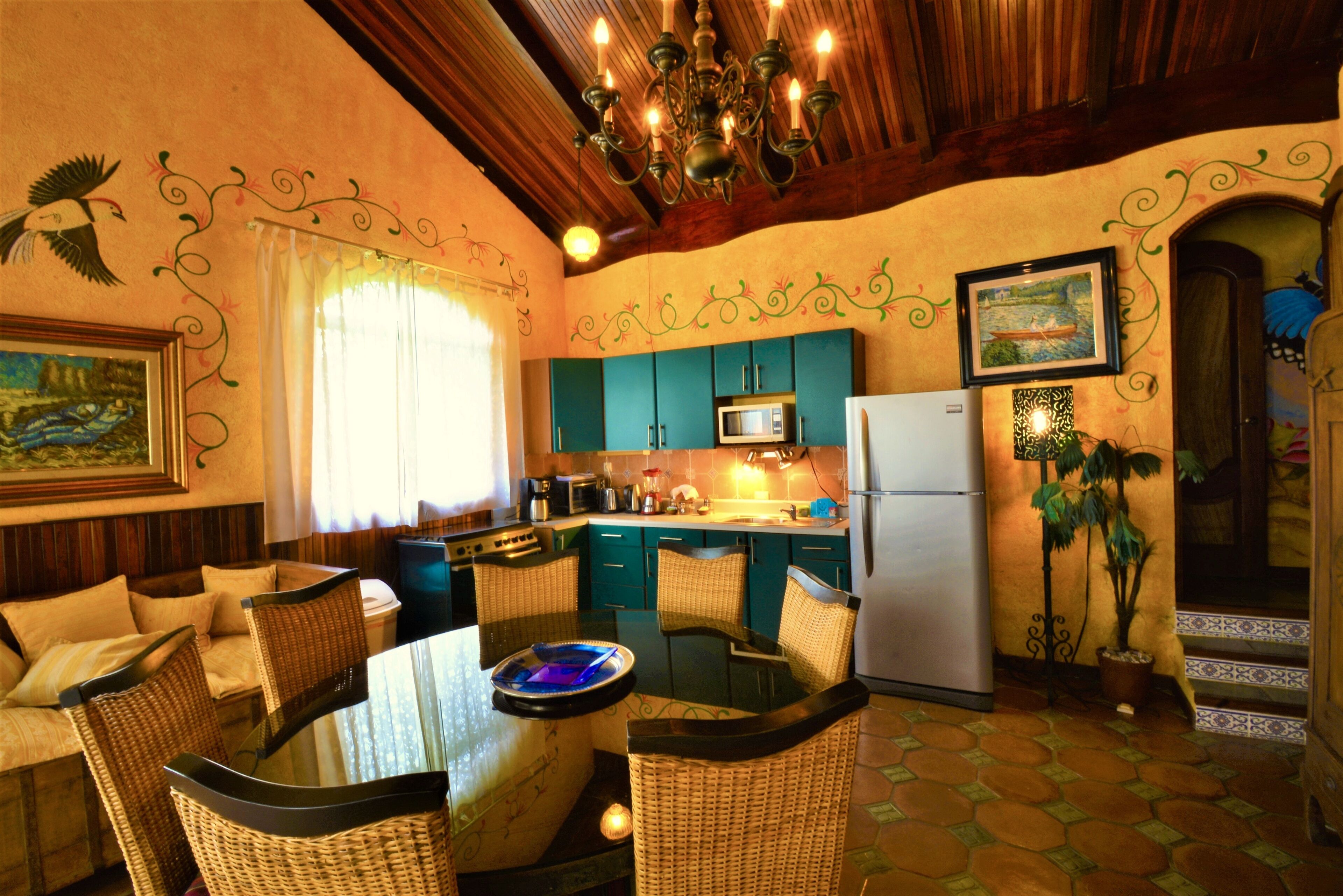 royal villa, 3 bedrooms, private pool, garden view (cottage) | private kitchen | fridge, coffee/tea maker