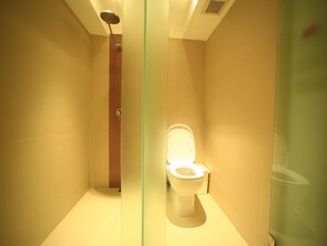 Shower, free toiletries, hair dryer, bathrobes