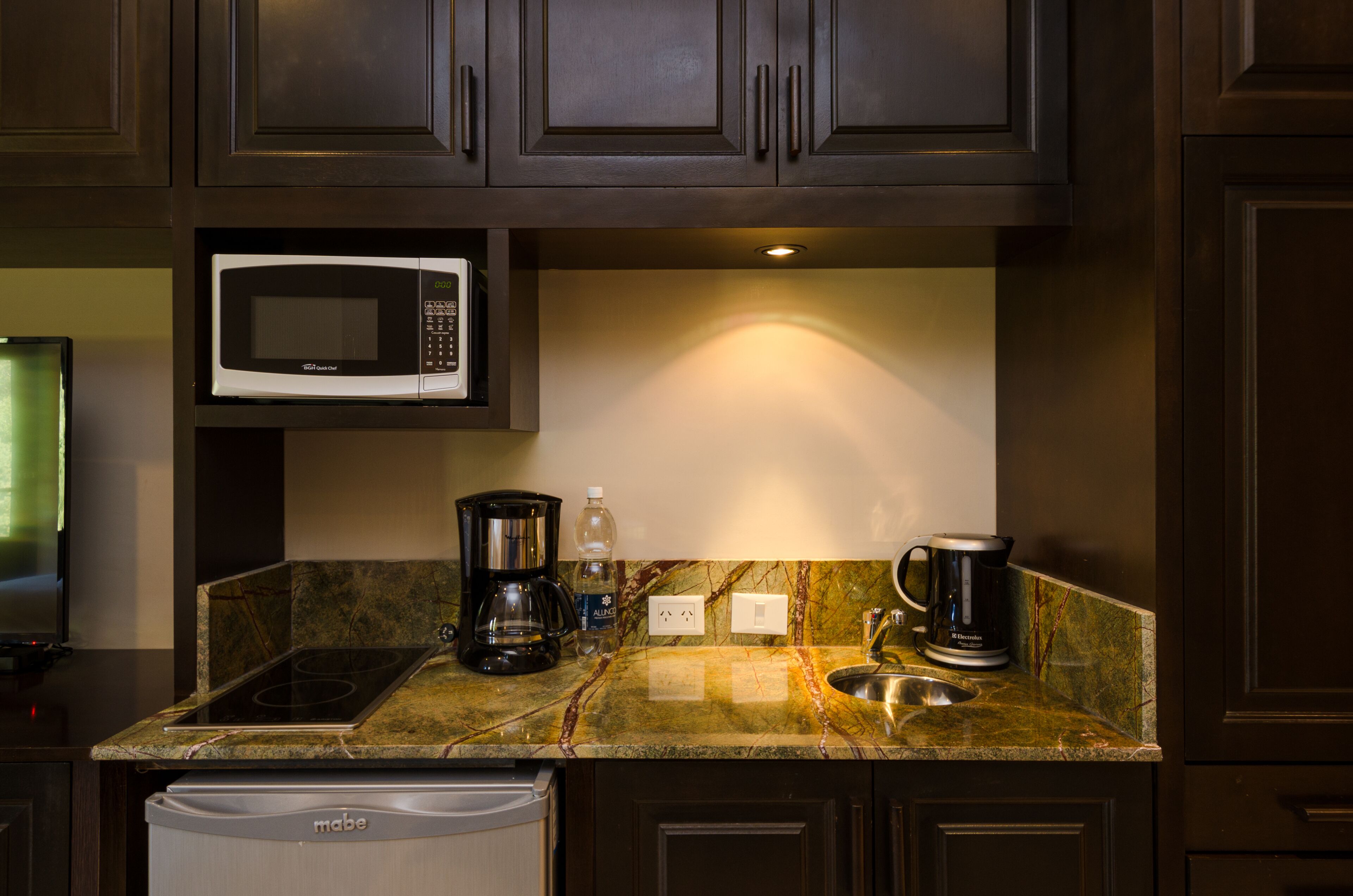 junior suite, 1 king bed with sofa bed | private kitchenette | fridge, microwave, stovetop, coffee/tea maker