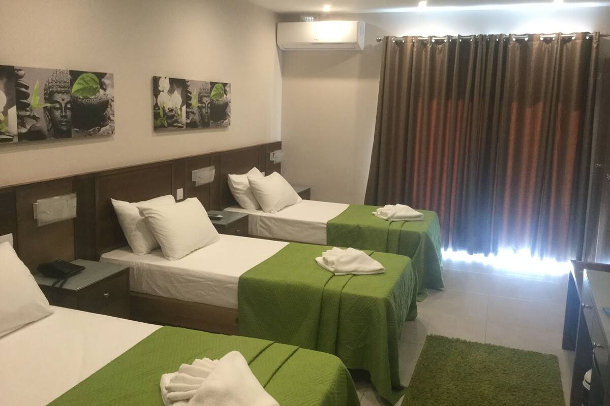 In-room safe, desk, blackout curtains, iron/ironing board (on request)