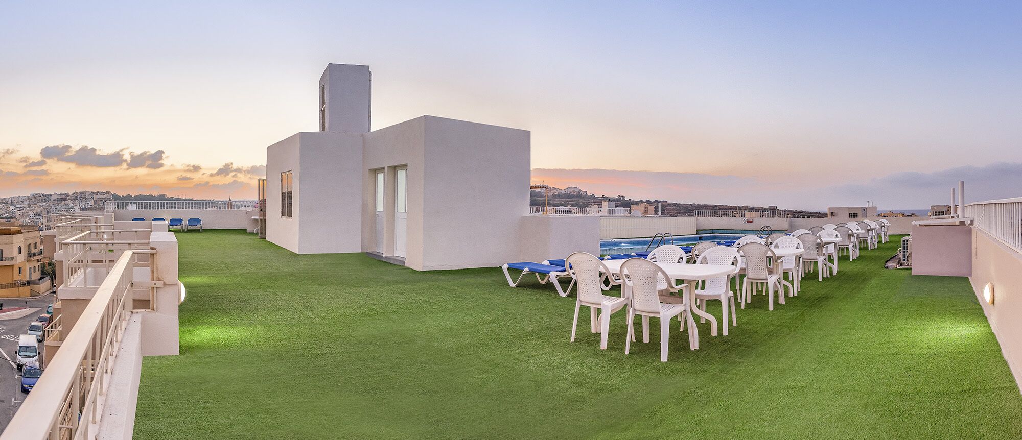 Outdoor banquet area