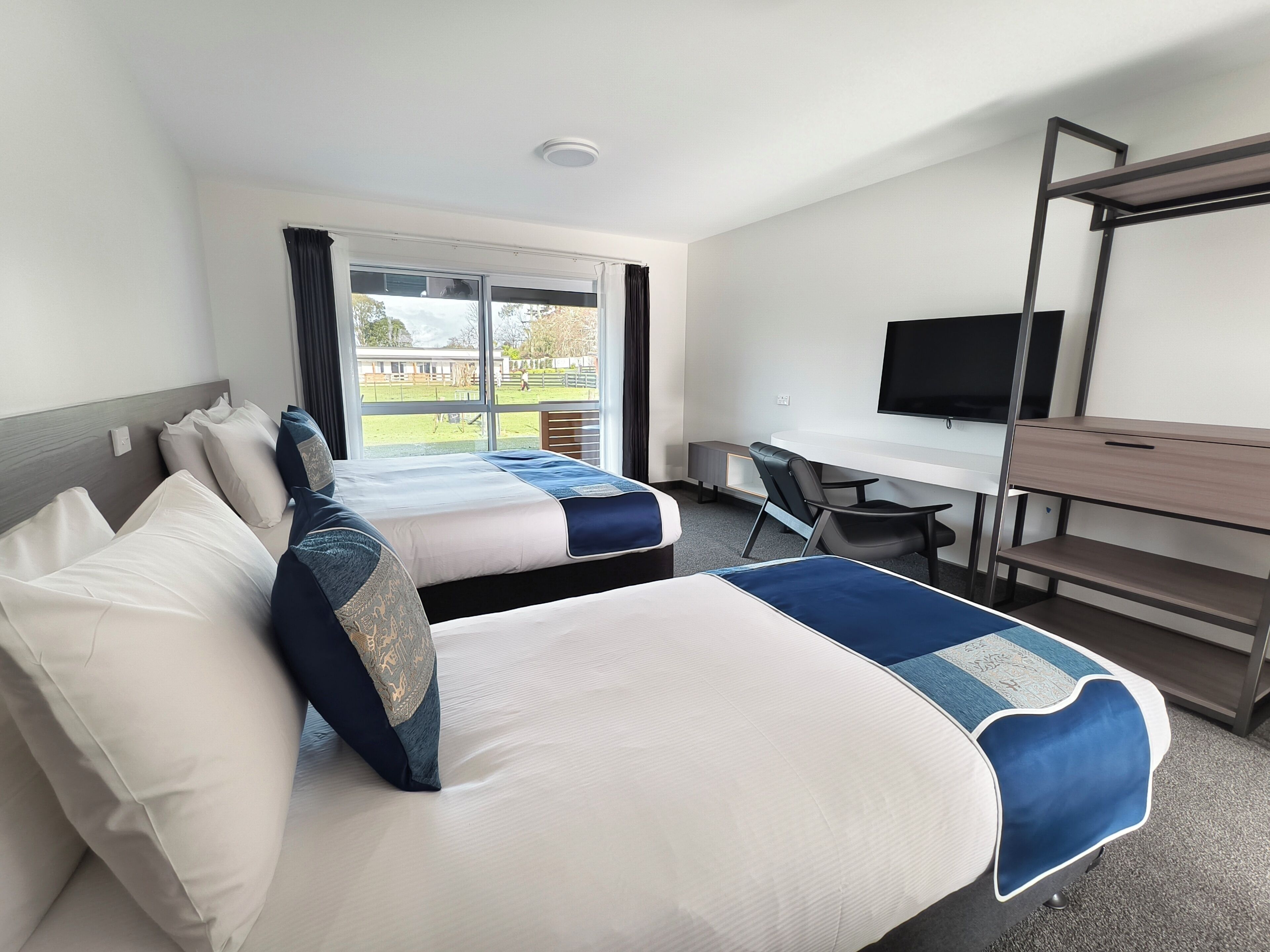 In-room safe, desk, laptop workspace, soundproofing