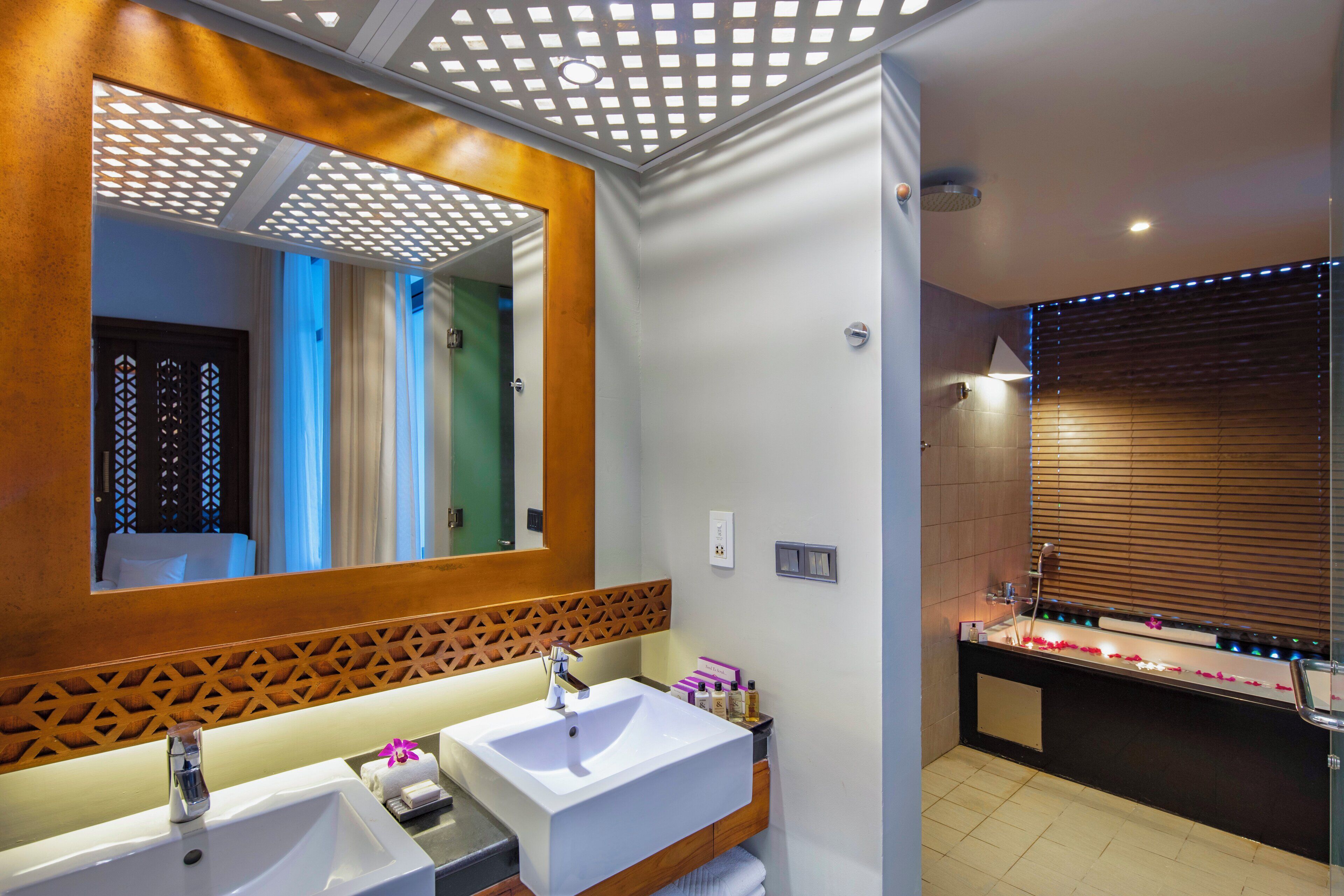 free toiletries, hair dryer, bidet, towels