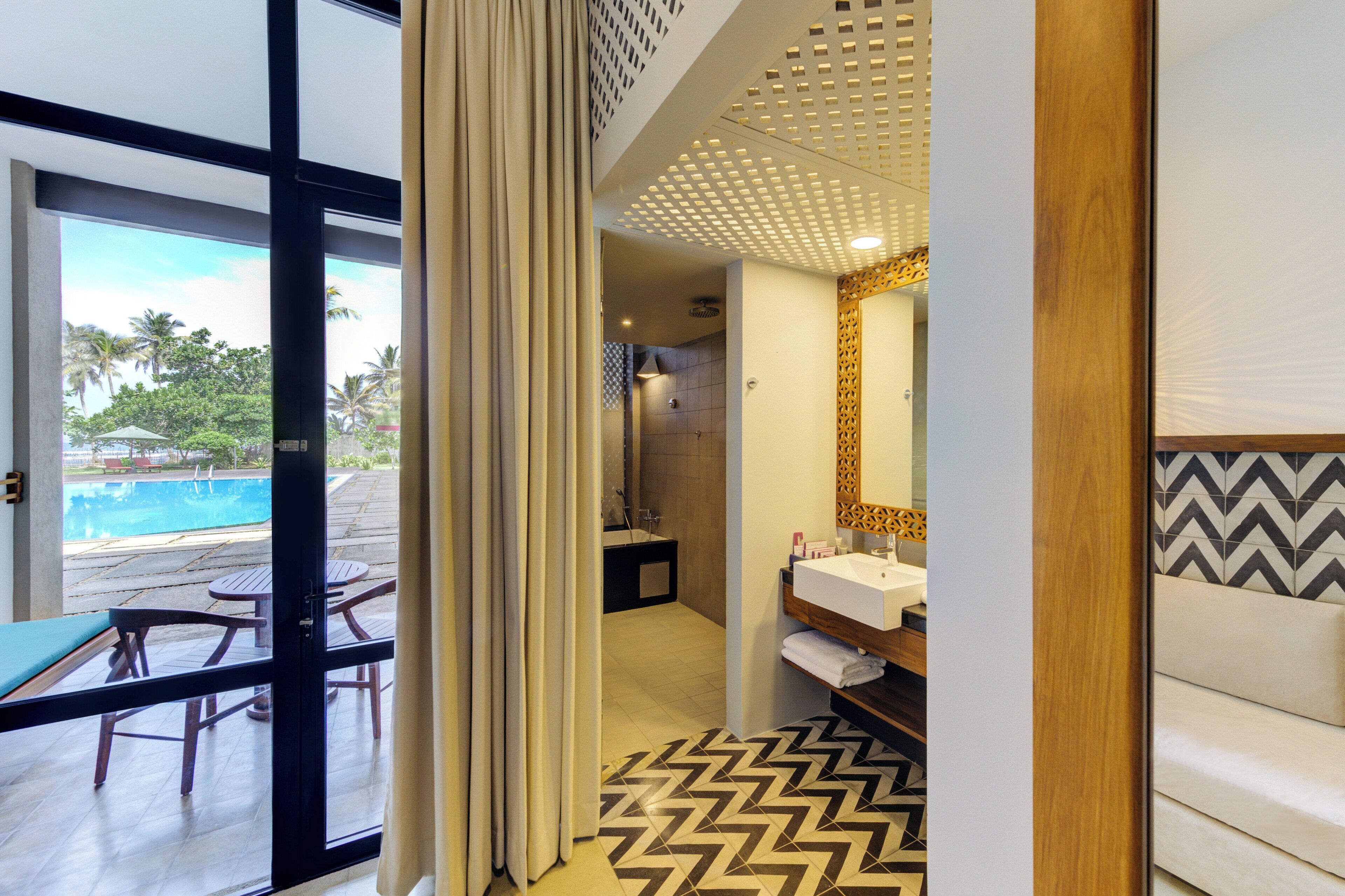 free toiletries, hair dryer, bidet, towels