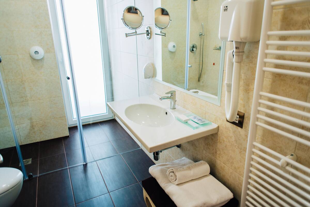 twin room, balcony | bathroom | separate bathtub and shower, rainfall showerhead, free toiletries
