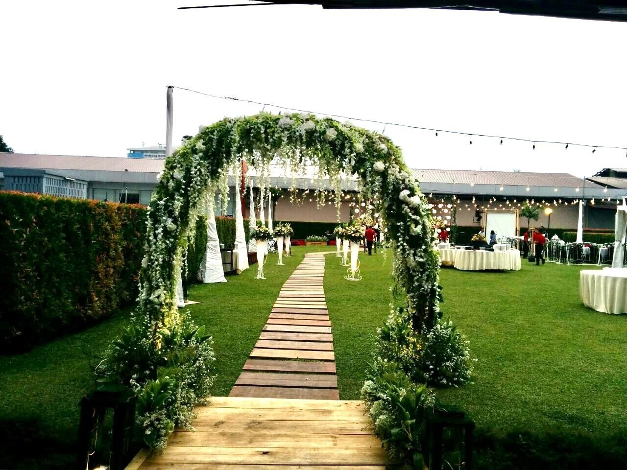 outdoor wedding area