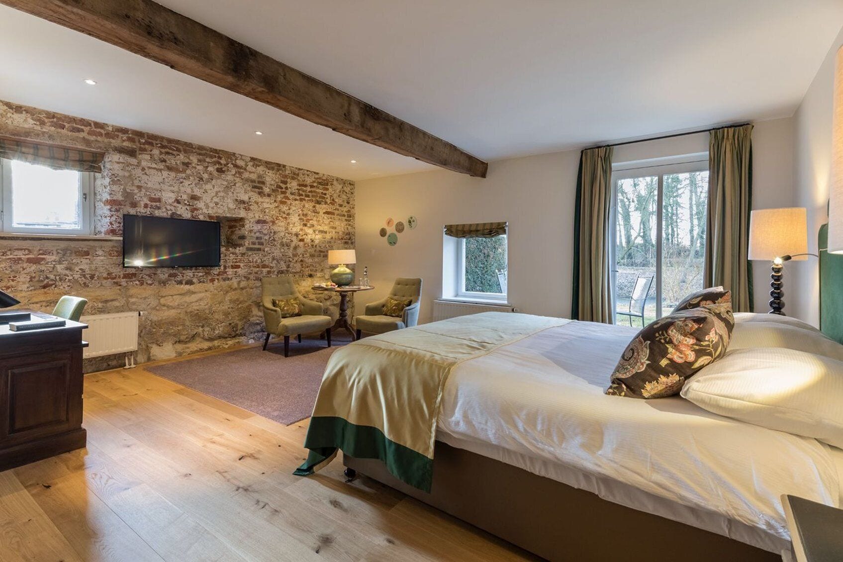 Pachthof Junior Suite met terras | Ausblick vom Zimmer