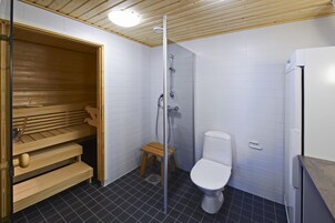 Ducha, secador de pelo, toallas