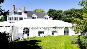 Outdoor wedding area
