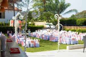 Outdoor wedding area