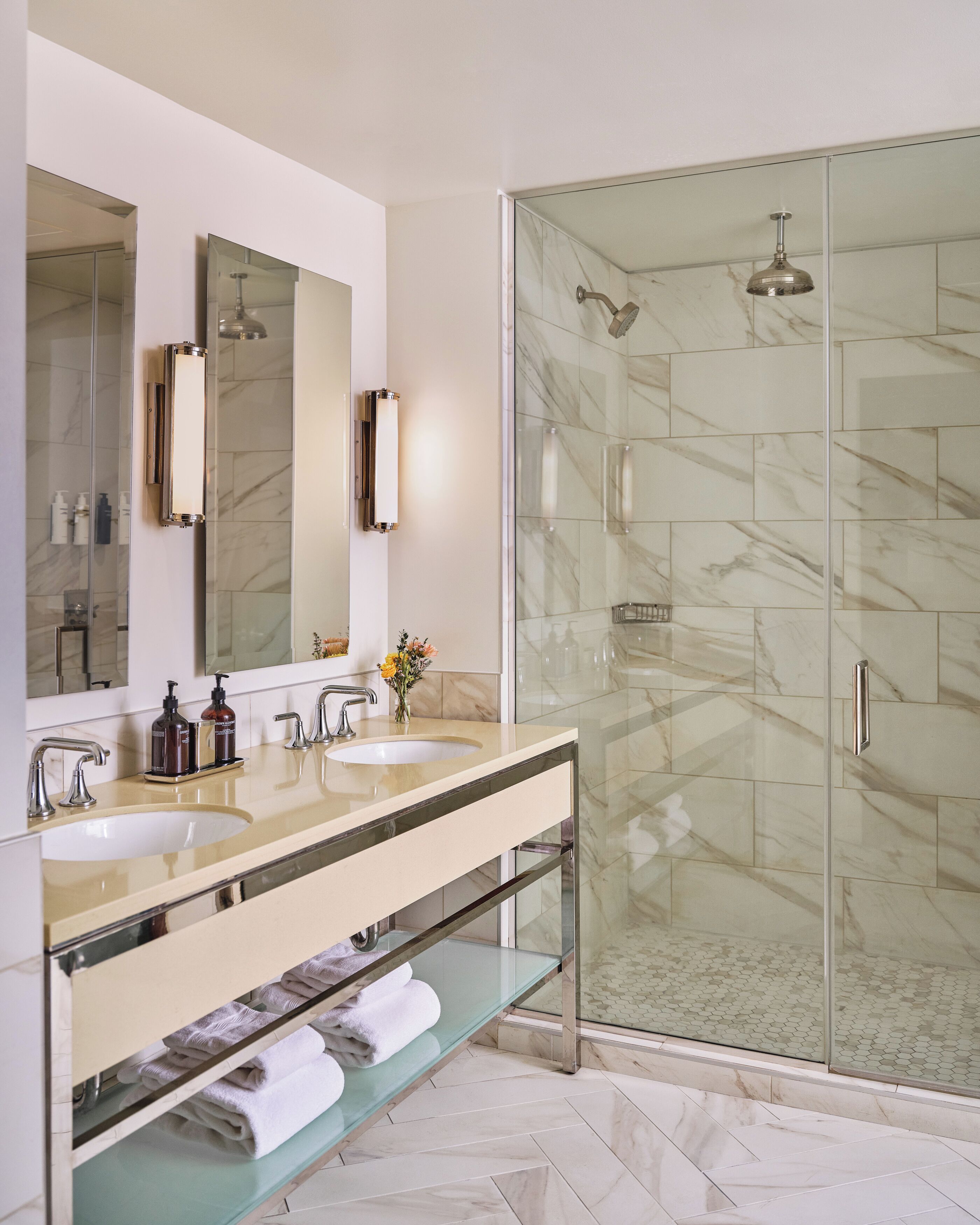 room, 1 king bed (premium loft) | bathroom | designer toiletries, hair dryer, bathrobes, slippers