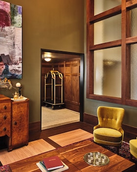 Hotel entrance and lobby at The Crawford Hotel