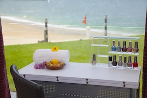 Body treatments, body scrubs, manicures and pedicures, massages
