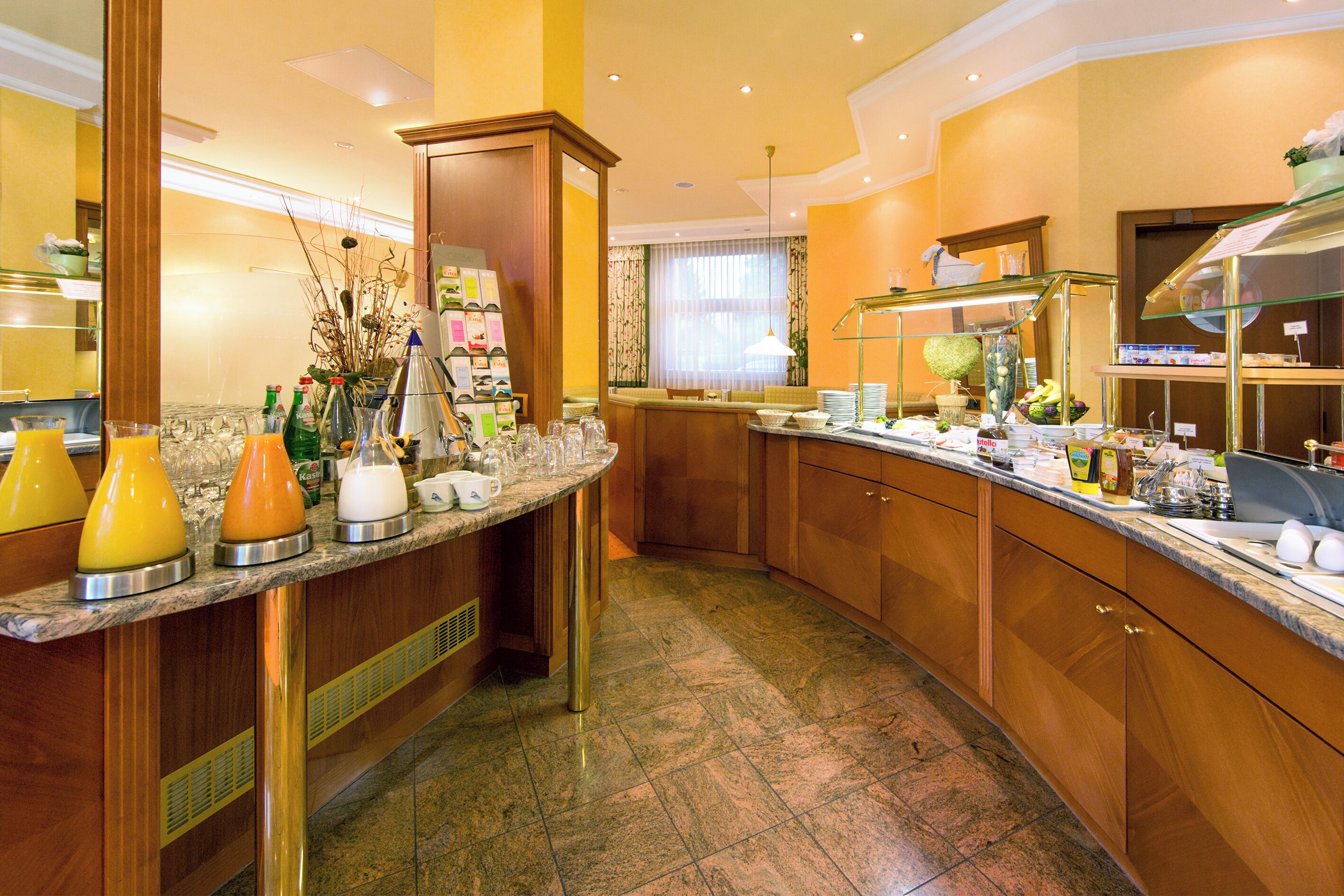 daily buffet breakfast (eur 14 per person)