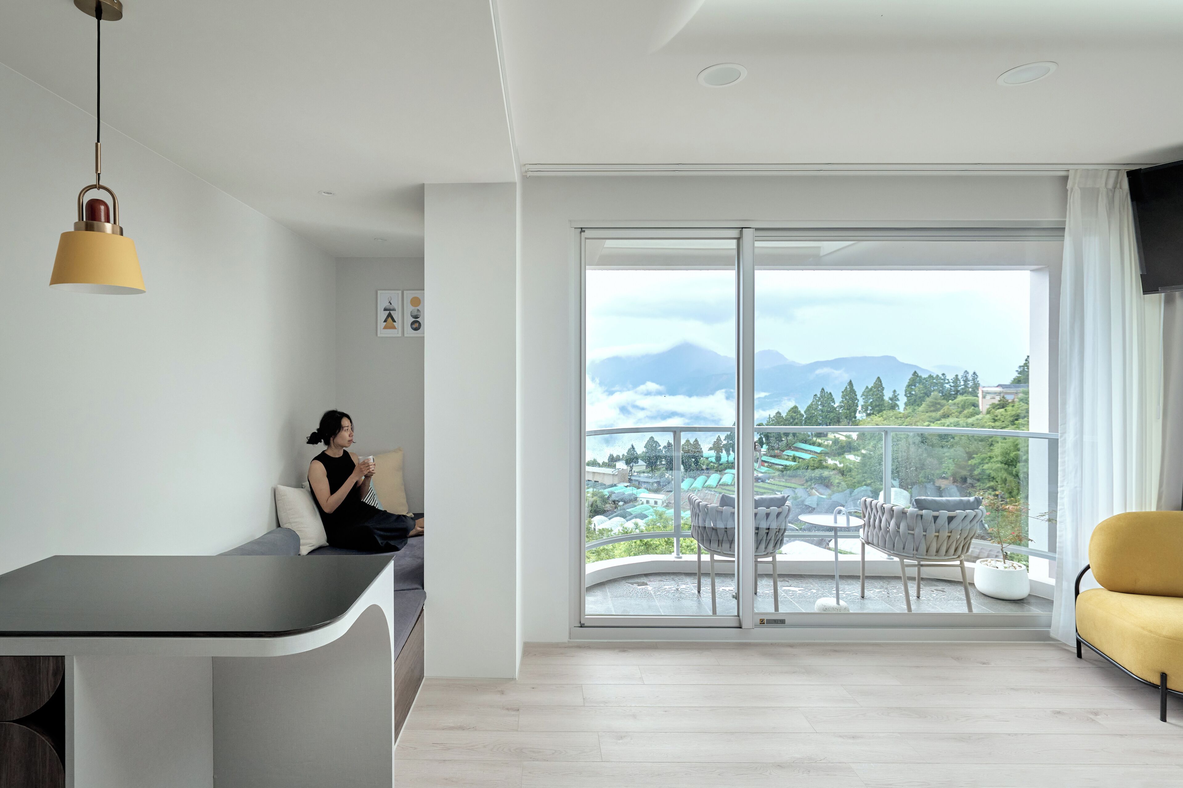 signature double room, 1 queen bed, balcony, mountain view | view from room