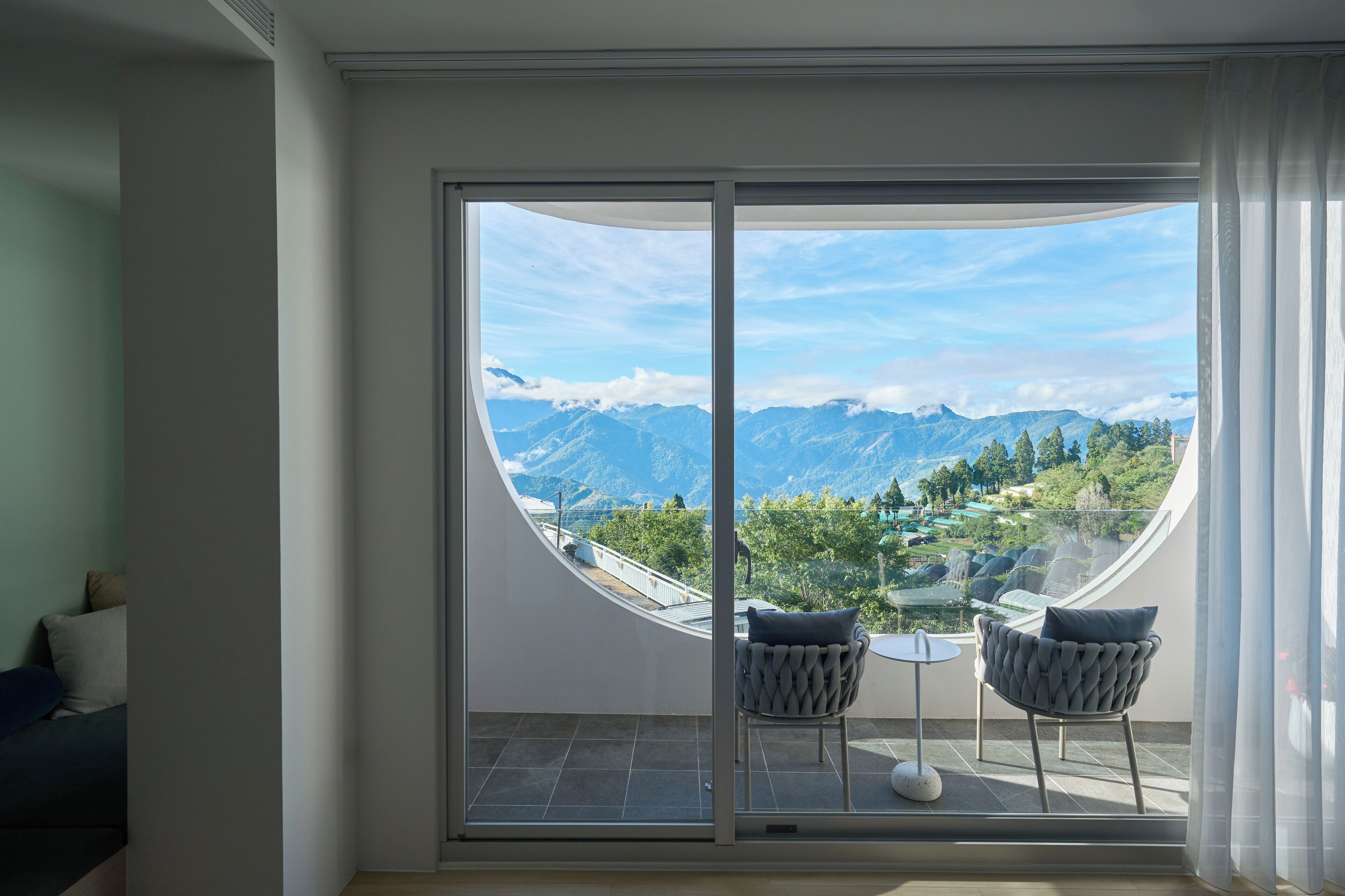 superior double room, 1 queen bed, balcony, mountain view | view from room