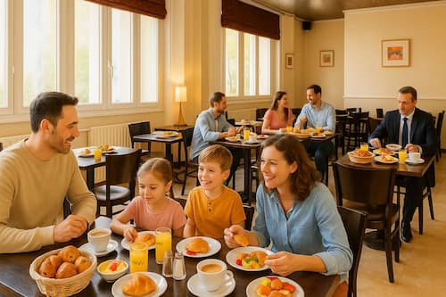 Déjeuner complet servi tous les jours en supplément