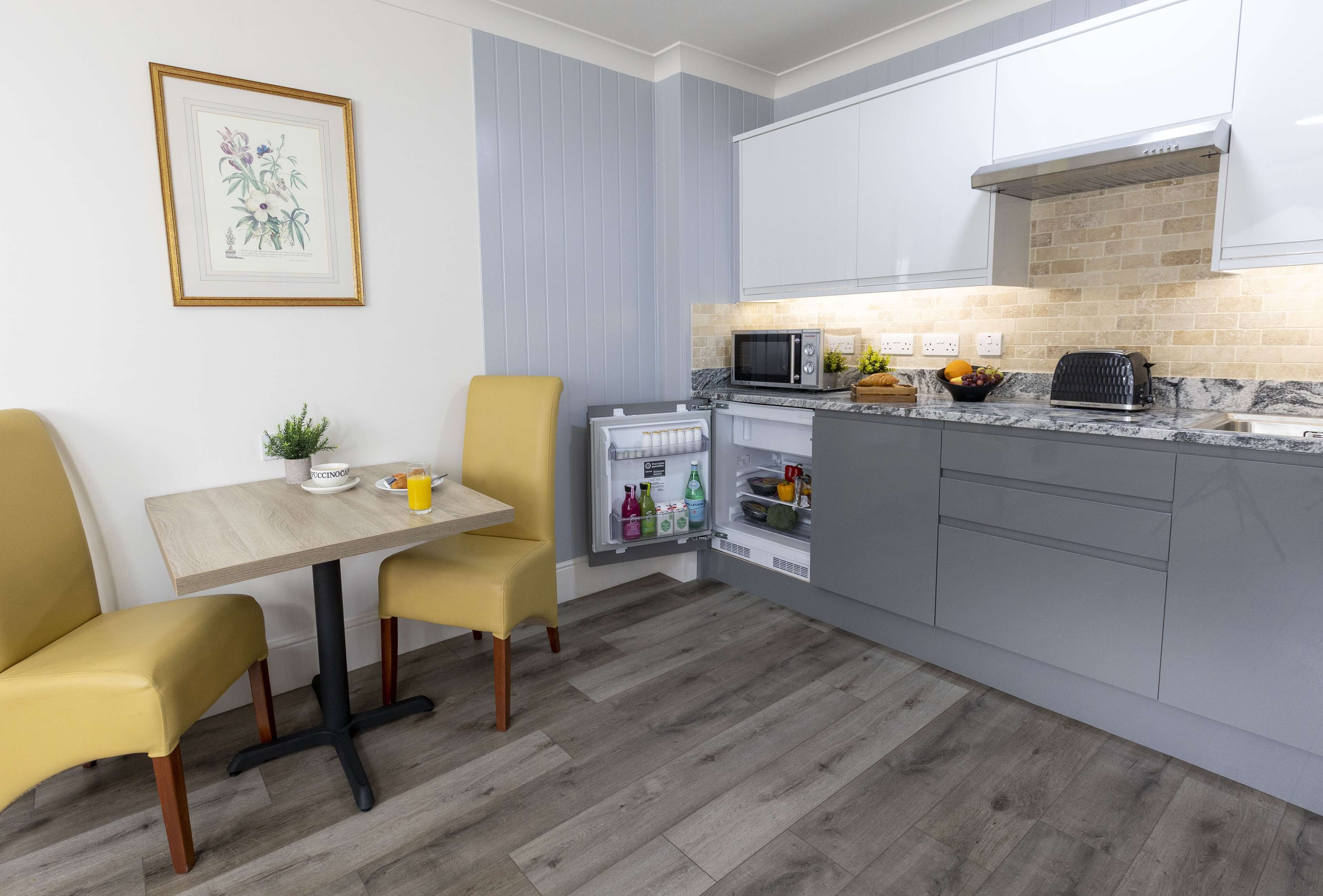 standard studio, 1 king bed, non smoking, kitchenette (walk-in shower) | private kitchenette | coffee/tea maker, electric kettle