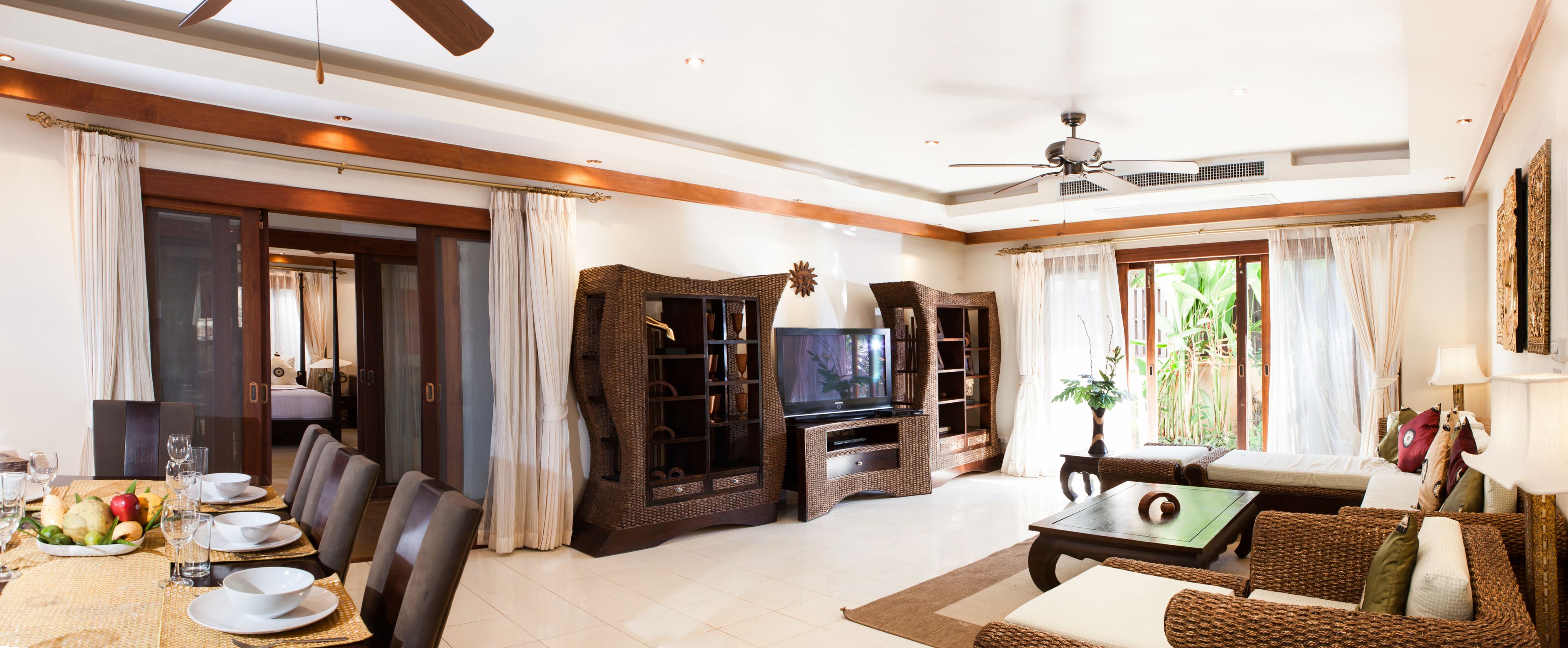 luxury villa, 4 bedrooms, beach view | living area | flat-screen tv, dvd player, ipod dock