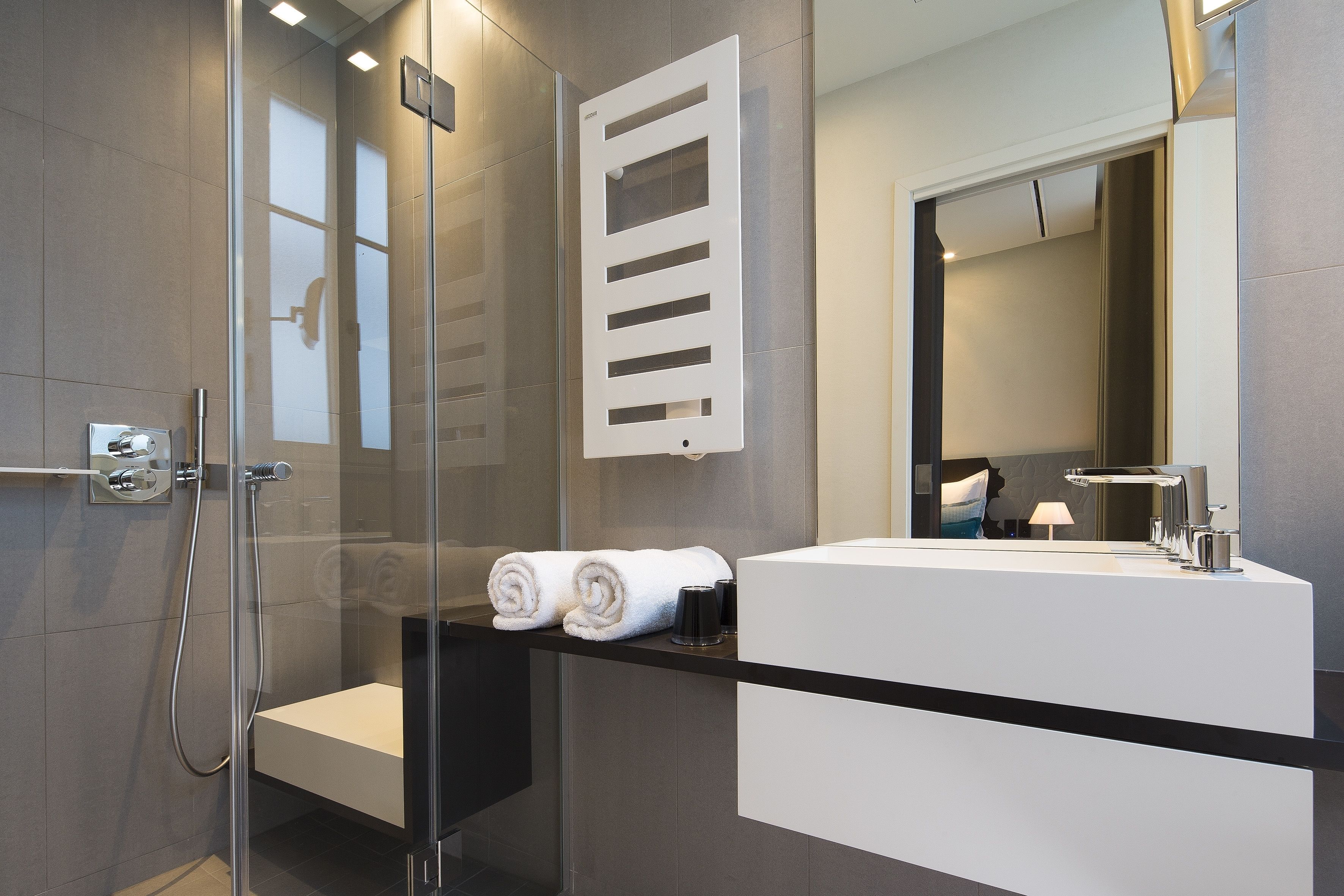classic room | bathroom | shower, designer toiletries, hair dryer, bathrobes