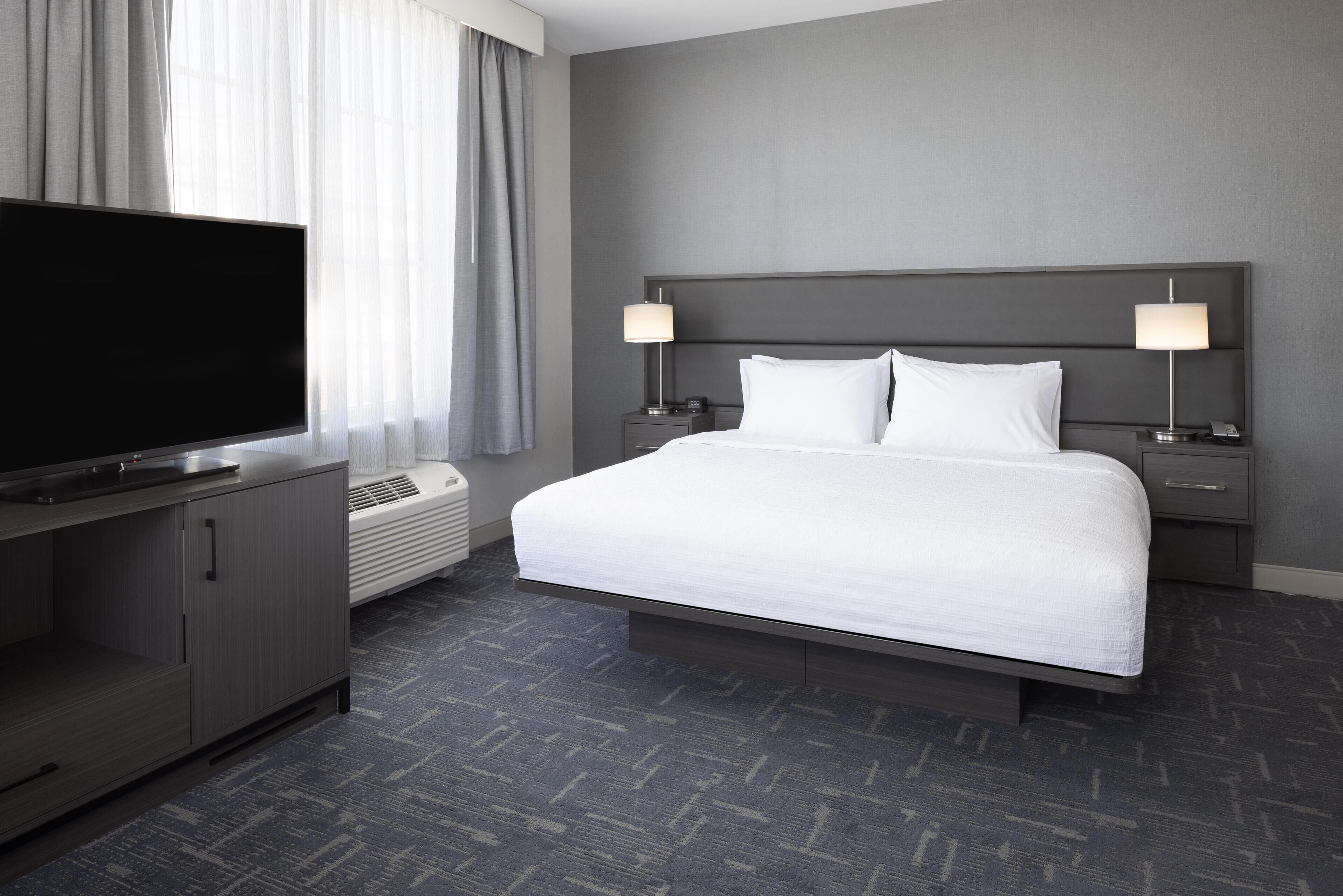 in-room safe, desk, laptop workspace, iron/ironing board