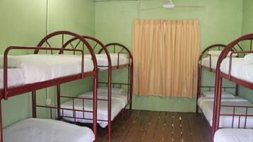 Desk, rollaway beds
